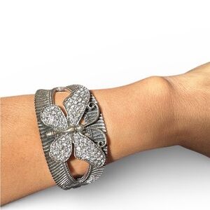 Elegant Silver Butterfly Bracelet